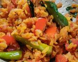 A picture of step 3 of Bhaji flavour poha.
