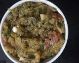 A picture of step 2 of Dhaba style baingan(eggplant) bharta.
