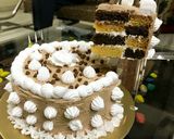 A picture of step 20 of Chocolate mousse checker board cake.