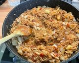 Une image de l'étape 18 de Risotto aux asperges, tomates, mont d’or et jambon croustillant.