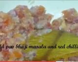 A picture of step 8 of Mumbai street food pav bhaji.