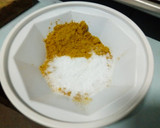 A picture of step 3 of Turmeric fried fish.
