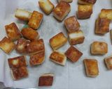 A picture of step 2 of Paneer chaat.