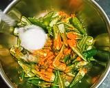 A picture of step 4 of Green chilli pickle.