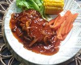 Foto langkah ke 7 dari resep #18.Steak TEMPE_Vegetarian Steak with Blackpaper sauce👩‍🍳.