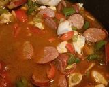 A picture of step 4 of Jambalaya.