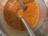 Stir-fry King prawns in curry powder & egg