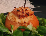 Foto del paso 12 de la receta: *Tomates gratinados rellenos de hummus y huevo*