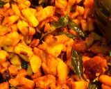 A picture of step 3 of Yam stir fry (In Malayalam…chena mezhukkupuratty).