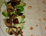 A picture of step 7 of Avocado, Bacon, Mushroom Quesadilla.