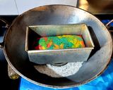 A picture of step 6 of Semolina Rainbow Cake.