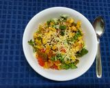 A picture of step 2 of Masala Cheese Corn Chaat.