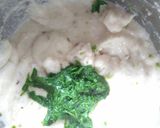 A picture of step 1 of Spinach Medu vada.