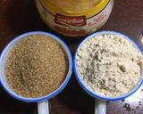 A picture of step 1 of Atta Halwa.