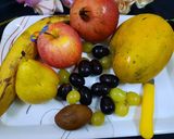 A picture of step 2 of Dehi wala meetha fruits chaat.