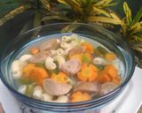 Foto langkah ke 3 dari resep 21.Sop baso makaroni #bikinramadanberkesan.