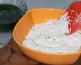 A picture of step 8 of Tiranga Rava Idli.
