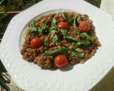 Foto del paso 7 de la receta: Ensalada templada de lentejas con vinagreta de mostaza