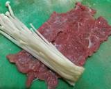 Enoki Beef Roll With Teriyaki Sauce || Daging Gulung Jamur Enoki langkah memasak 2 foto