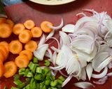 A picture of step 1 of Chicken Soup.