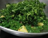 A picture of step 2 of Palak aloo ki sabzi.