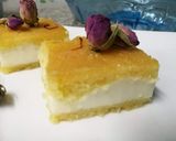 A picture of step 7 of Cream filled basbousa.