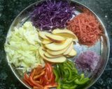 A picture of step 1 of Apple Cabbage Slaw.