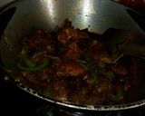 A picture of step 1 of Chicken manchurian curry.