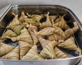 Gambar langkah 8 resipi Ketupat Palas Kelantan.