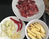 Foto langkah ke 1 dari resep Tetelan sapi jagung muda saos tiram.