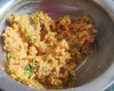 A picture of step 1 of Fulvada (Rice pakoda).