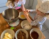 A picture of step 1 of Gooey chocolate fudge brownies.