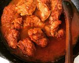 A picture of step 6 of Goan Mutton Recheado / Red Mutton Curry.