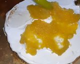 A picture of step 7 of Eggless Doll cake pineappple flavour.