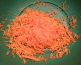 A picture of step 1 of Chapatis with carrots.