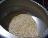 A picture of step 1 of Jau Dalia veggies khichadi (barley veg pulav).