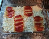 A picture of step 6 of Lasagna.