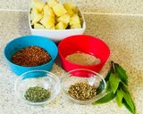 A picture of step 1 of Achari Aloo# Rainbow 🌈 contest# Day 7# 14/6/2018.