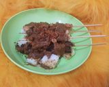 Foto langkah ke 7 dari resep Sate Ayam dan Lemak Sapi Bumbu Kacang.