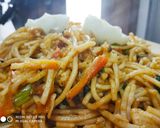 A picture of step 4 of Egg Hakka Noodles.