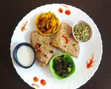 पराठा आलू गोभी भुजिया और भिंडी भुजिया रेसिपी चरण 3 फोटो