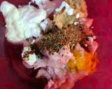 A picture of step 1 of Achari chicken.