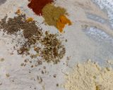A picture of step 2 of Spiral Baati with Dal.