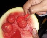 A picture of step 1 of Melon Ball Punch.