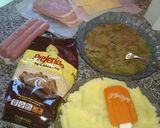 Foto del paso 4 de la receta: Bastoncitos de salchicha con puré Jamón & Queso