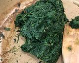 A picture of step 5 of Pasta with Spinach, Bacon and Mushrooms.