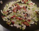 A picture of step 1 of Beans and Franks.