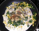 A picture of step 2 of Spinach Corn Sandwich.