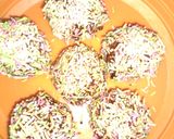 A picture of step 2 of Thandai rainbow ball.