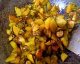 A picture of step 3 of Aloo parval veg.